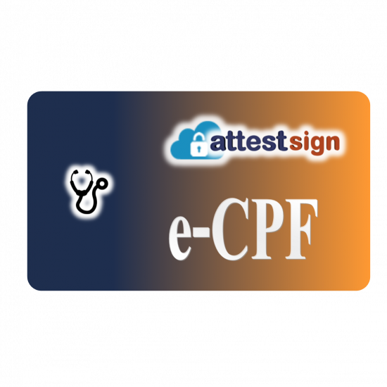 Certificado e-CPF A3, Médico , validade 3 anos